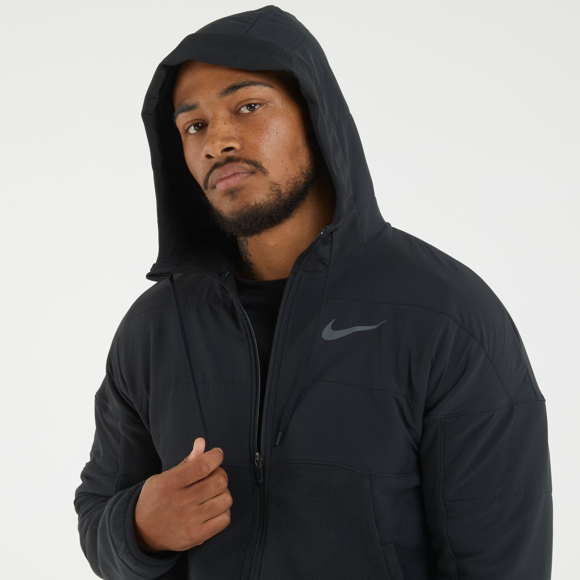 Nike Therma-FIT Men's Full-Zip Training Hoodie (Medium, Black
