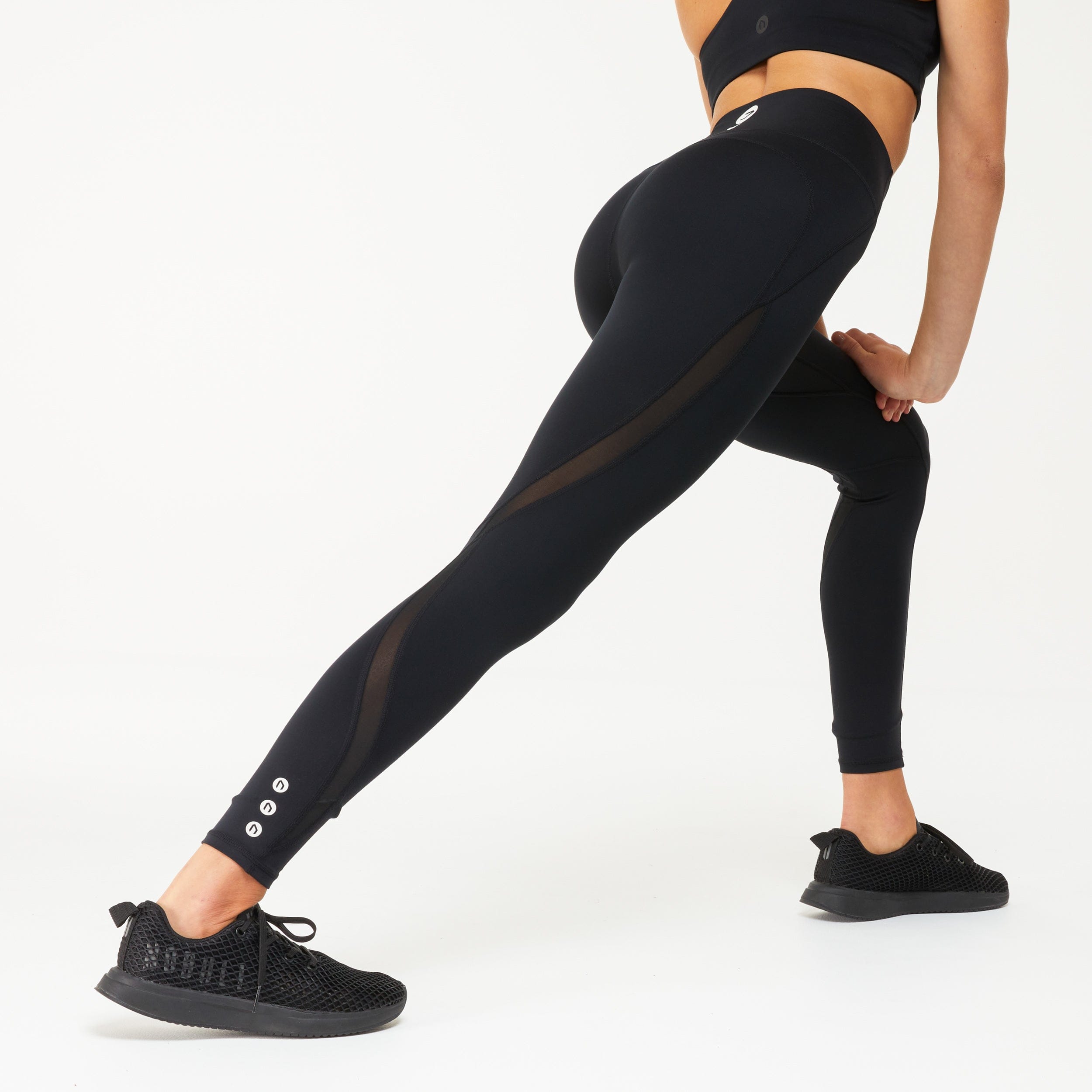 WIT High Rise Soft 7/8 Women's Leggings in Black and Clear - WIT Fitness