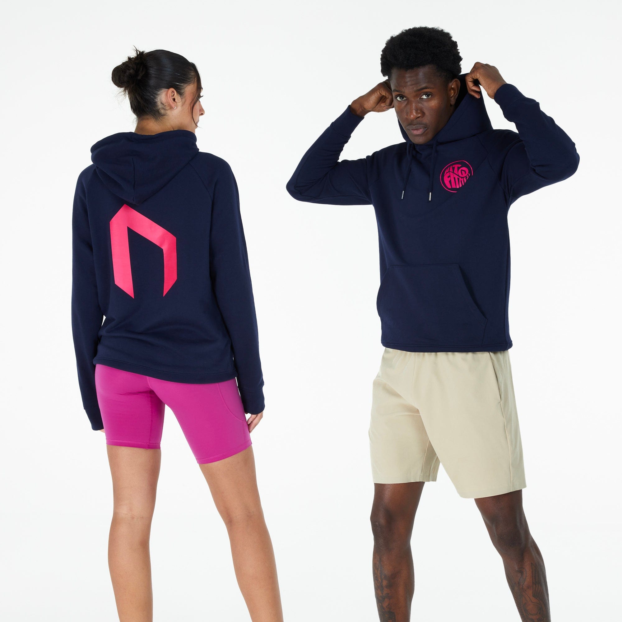 WIT Fitness Hoodies WIT Colour Pack Hoodie in Navy and Pink