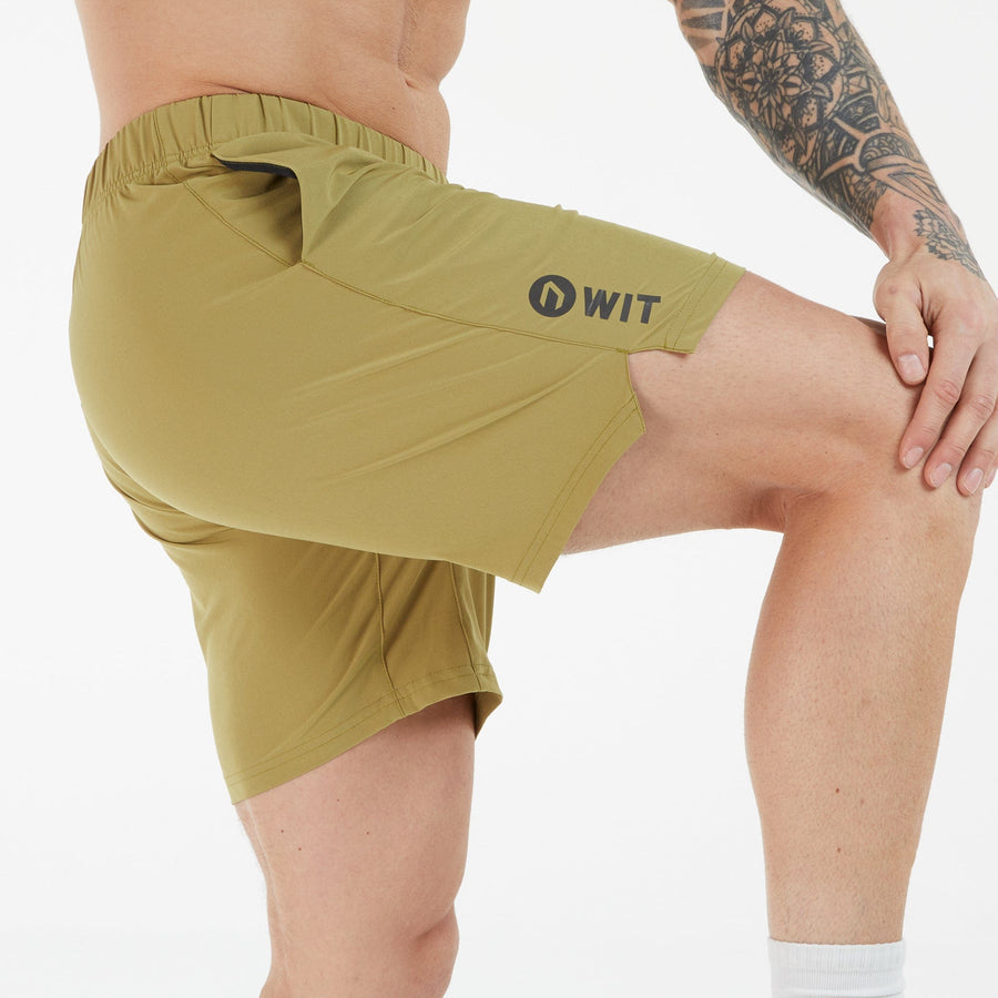 WIT Fitness Shorts WIT Vertical Logo Woven Shorts In Green