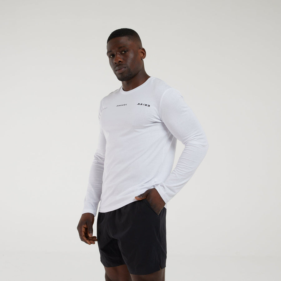 WIT Fitness T-shirts WIT Unisex Digital Tag Tee In White Long Sleeve